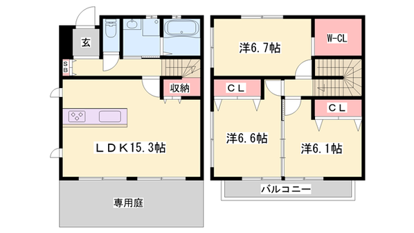 ラシック鷹匠の物件間取画像